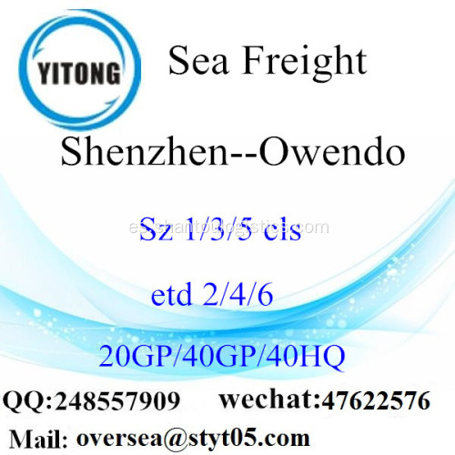 Flete mar del puerto de Shenzhen a Owendo